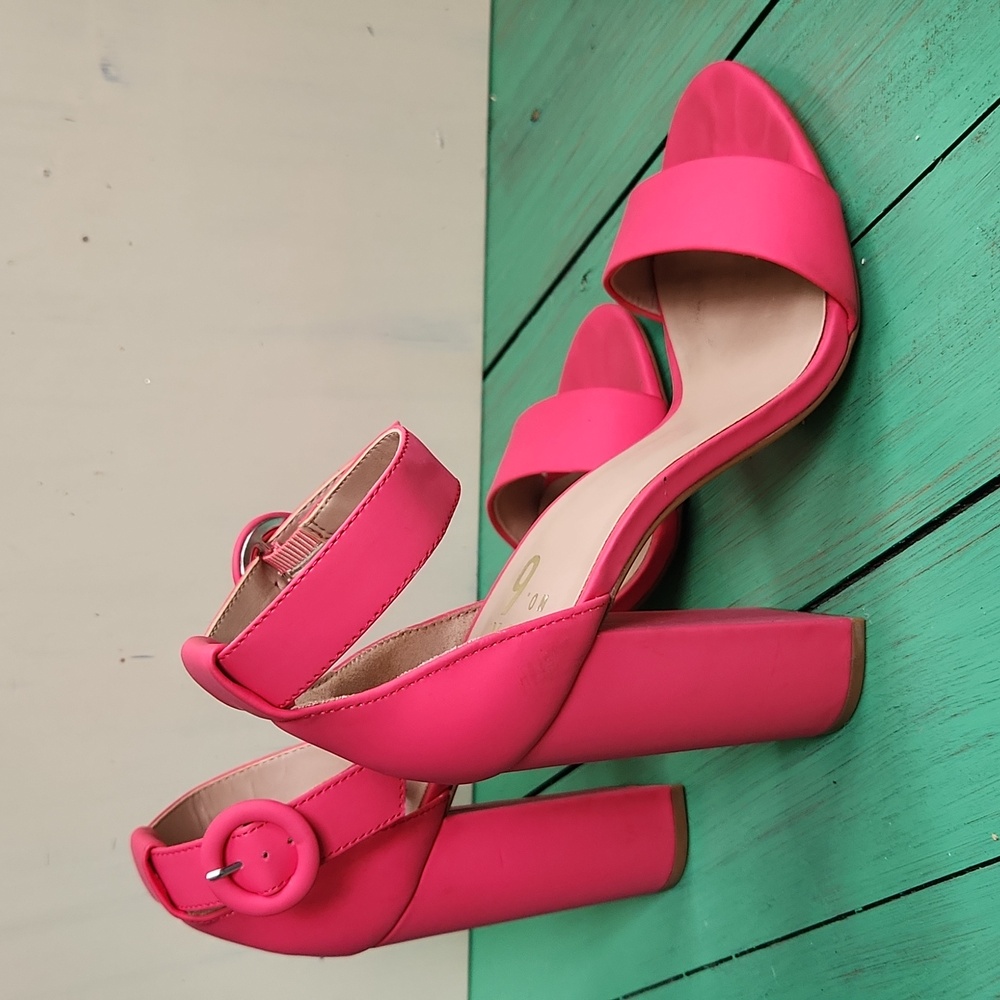 Mix no 6 4" heels pink open toe worn once size 7.5